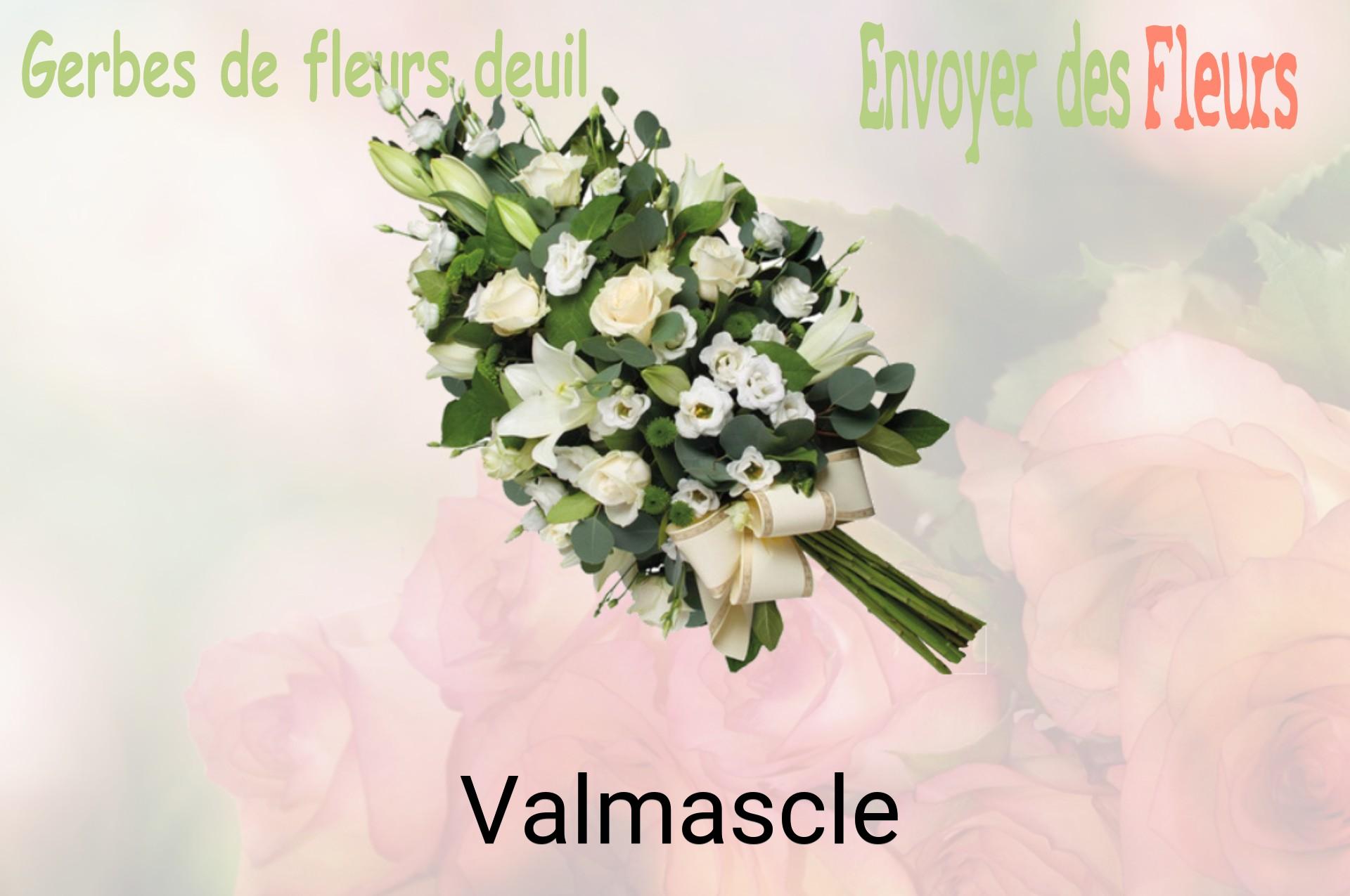 Gerbe de fleurs de deuil livrée à Valmascle